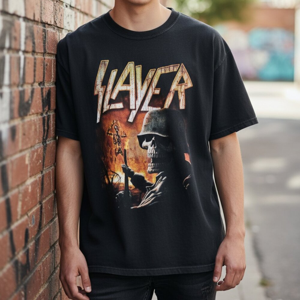 Slayer 2014 World Domination Tour T-Shirt Size XL Black‎
